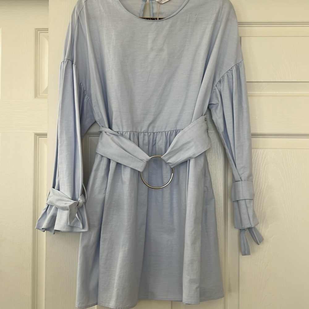 Light blue Zara mini shirt/dress